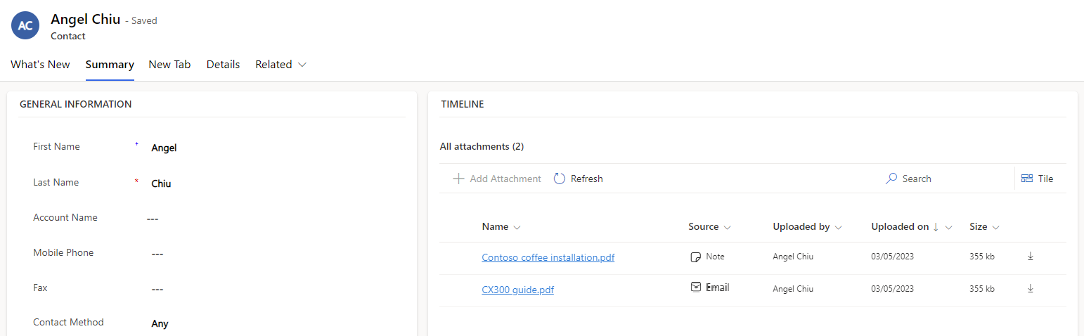edit record for an entity form