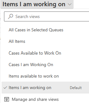 Queues view list.