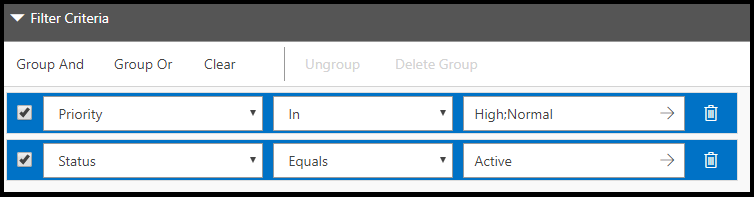 Set Group Filter.