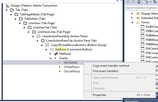 Add line OnClicked event.