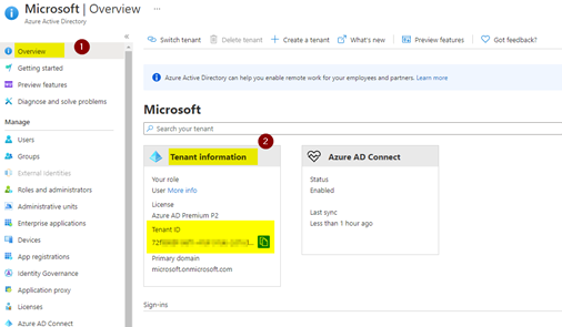 Microsoft Entra ID Tenant Information Microsoft Entra ID Tenant Information.