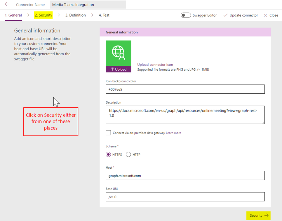 Microsoft Teams custom connector security Microsoft Teams custom connector security.