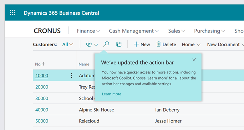 Shows modern action bar callout. Shows modern action bar callout.