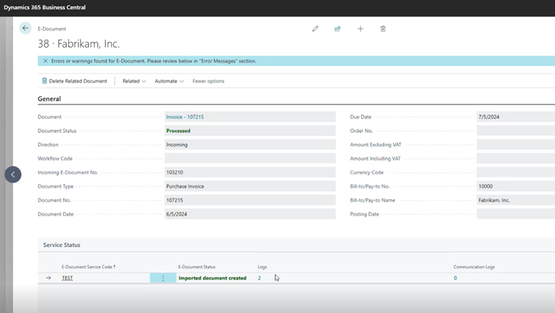 Action for delete incorrect documents