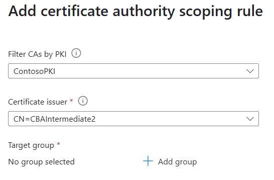 Screenshot of CA scoping add group.