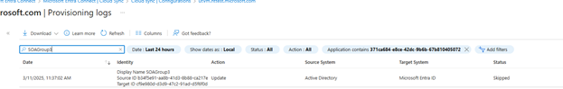 Screenshot of a skipped object.