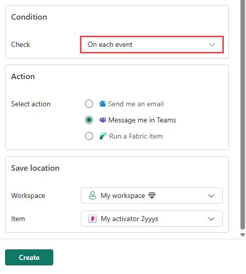 Screenshot that shows the Add rule pane with the condition selected.