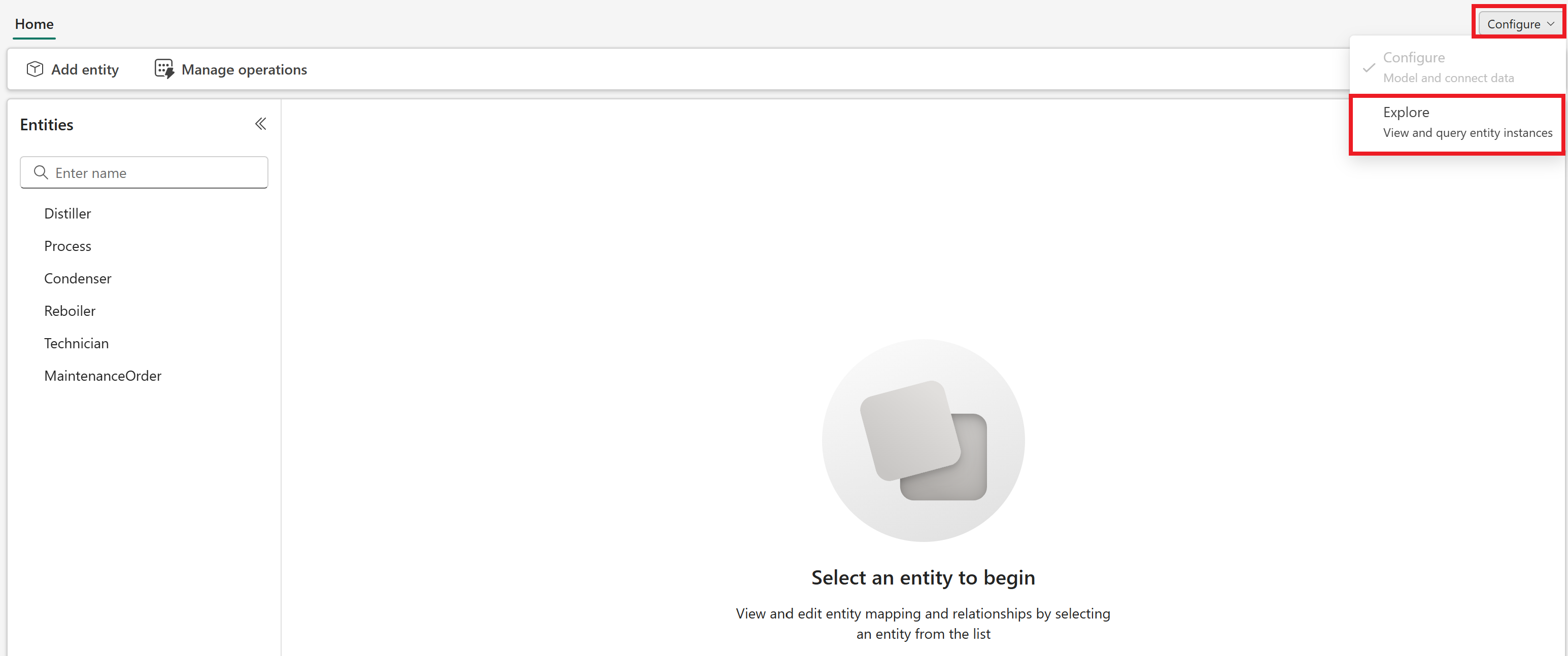 Screenshot of selecting the explorer view.