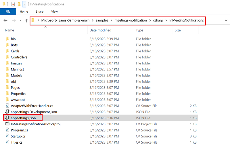 Screenshot shows the App settings ___location.