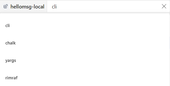 Screenshot shows a search string in the command box.