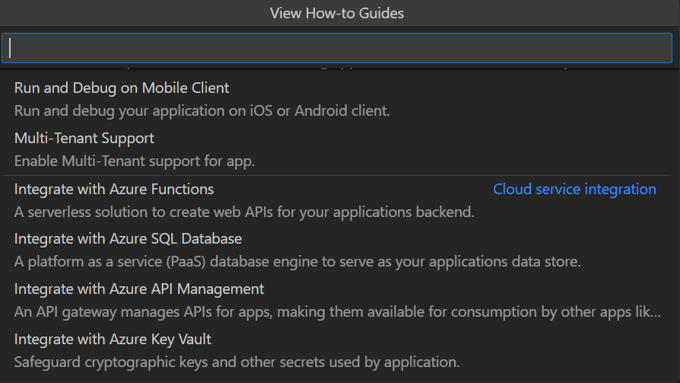 Screenshot shows the Cloud service integration options in View How-to Guides.