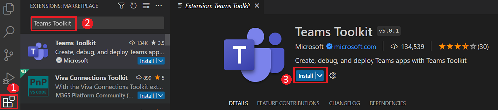 Illustration shows the Agents Toolkit extension installation.