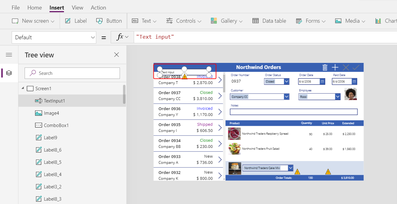 Default ___location of text-input box.