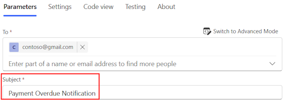 Screenshot of the subject 'Payment Overdue Notification.