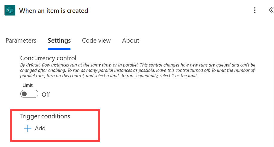 Screenshot that shows trigger site in Copilot.