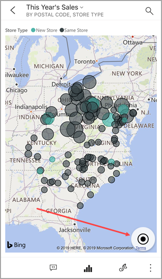 Screenshot of a map, showing the center map of your current ___location of Alabama.