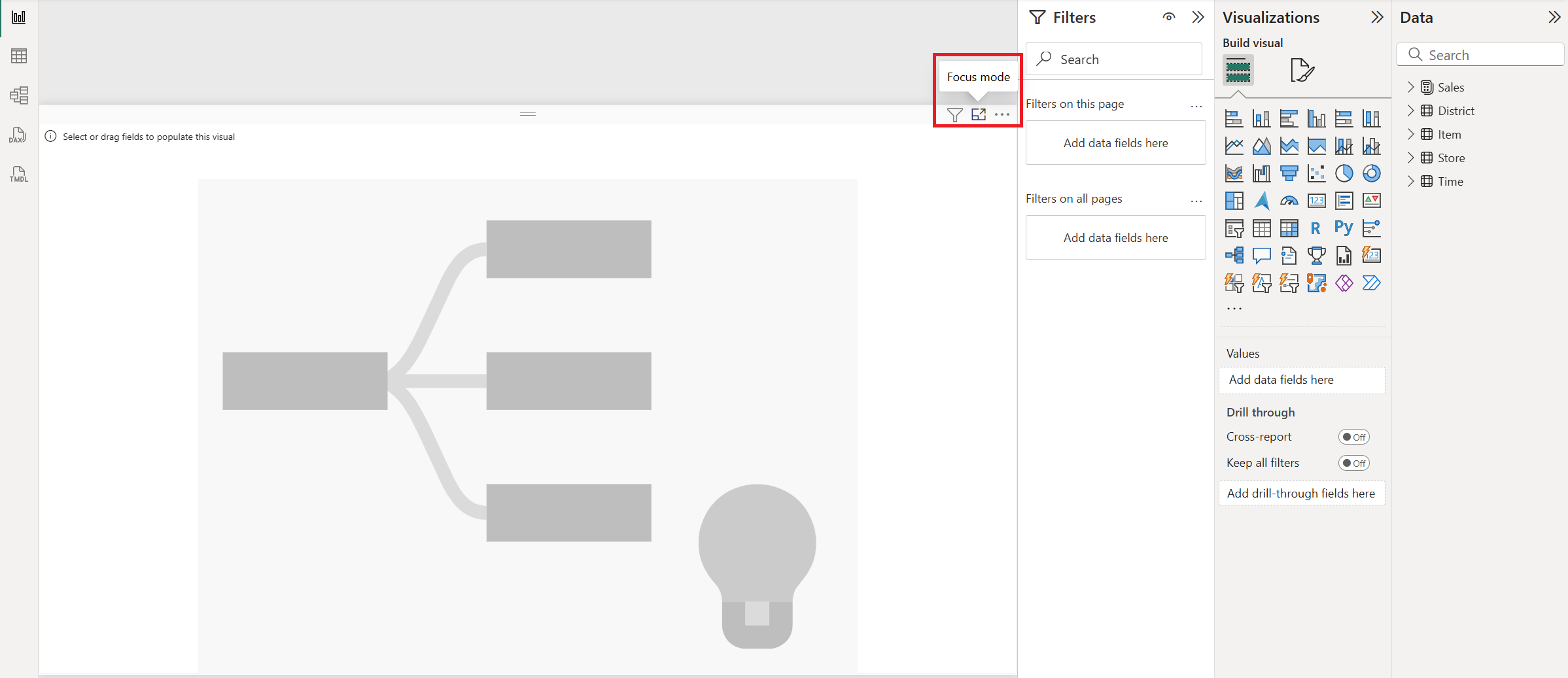 Screenshot shows the resized decomposition tree.