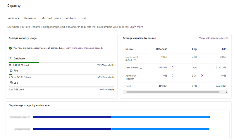 Screenshot of the new licensing storage model.