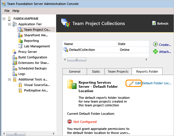 Edit the folder ___location to start configuring