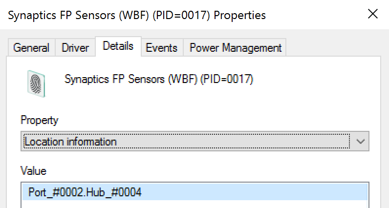Device Properties ___location illustration