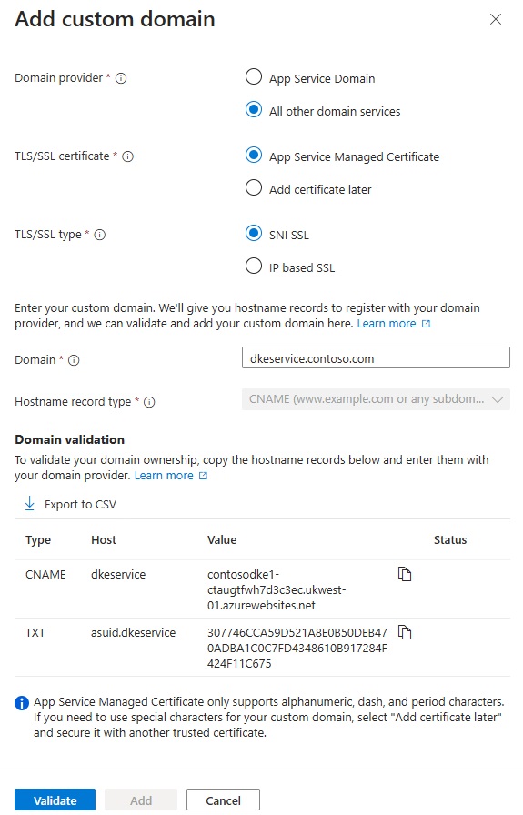 Add custom ___domain.