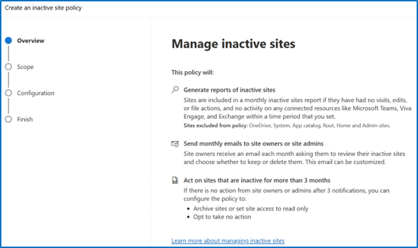 Screenshot of Overview page.