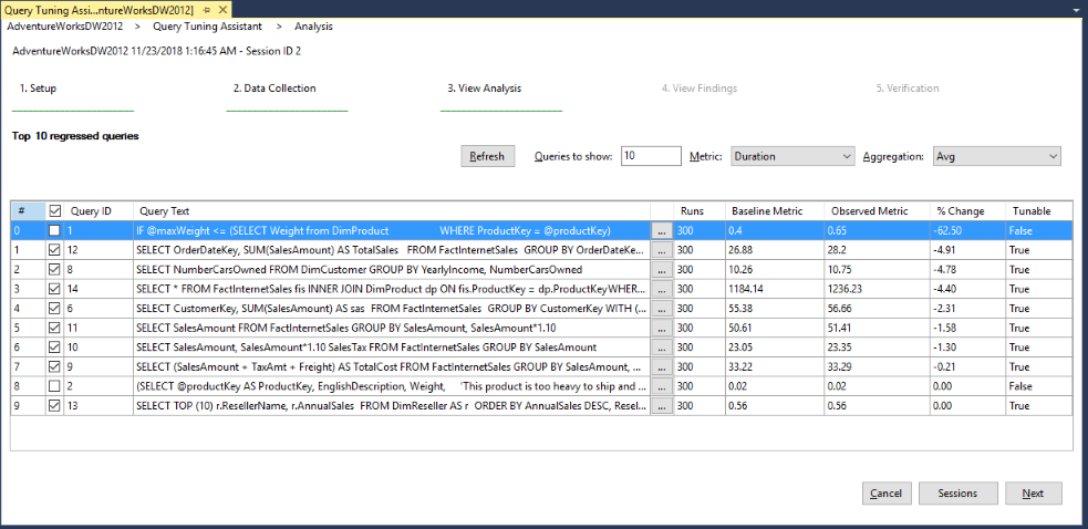 Screenshot of QTA Step 3.