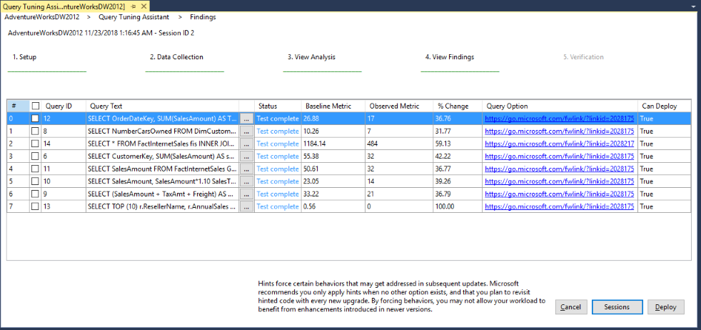 Screenshot of QTA Step 4.