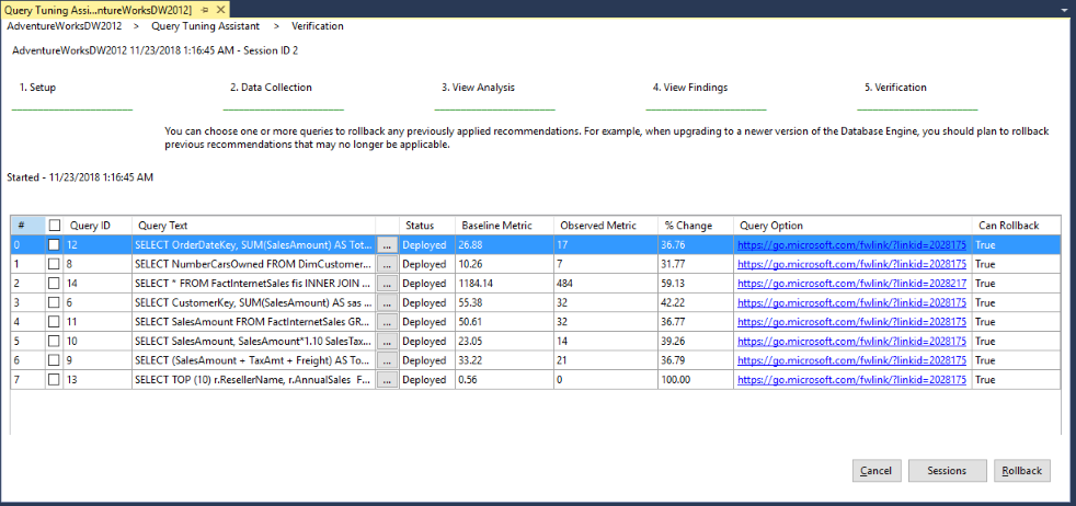 Screenshot of QTA Step 5.