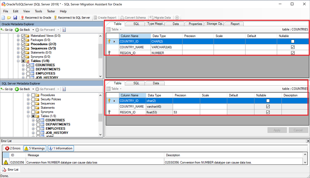 Screenshot showing a comparison of the converted objects to the original objects.