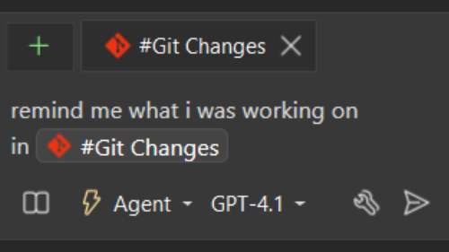 Chat input field with a prompt