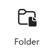 Screenshots of the Folder card icon with a link to more information.