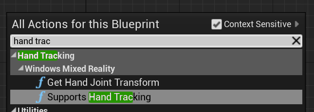 Hand Tracking BP