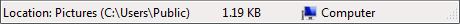 screen shot of a '___location' status bar 