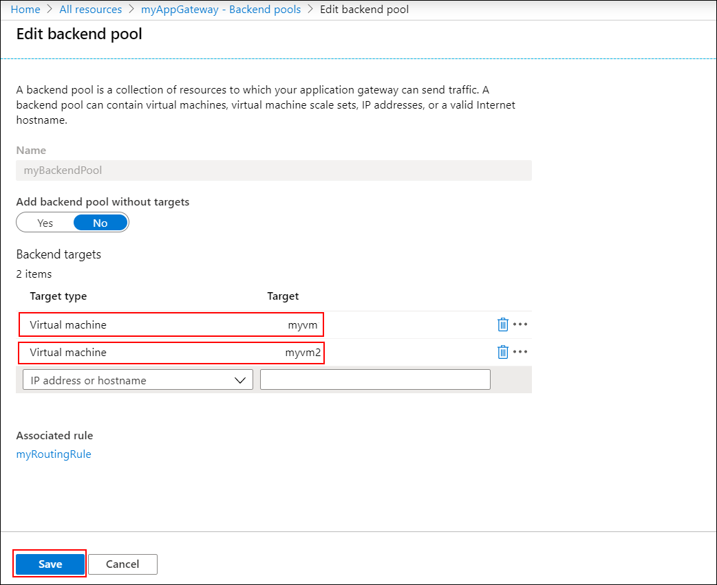 Screenshot dell'aggiunta di server nel back-end.