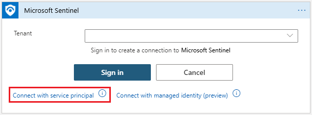 Screenshot dell'opzione Principale del servizio selezionata.