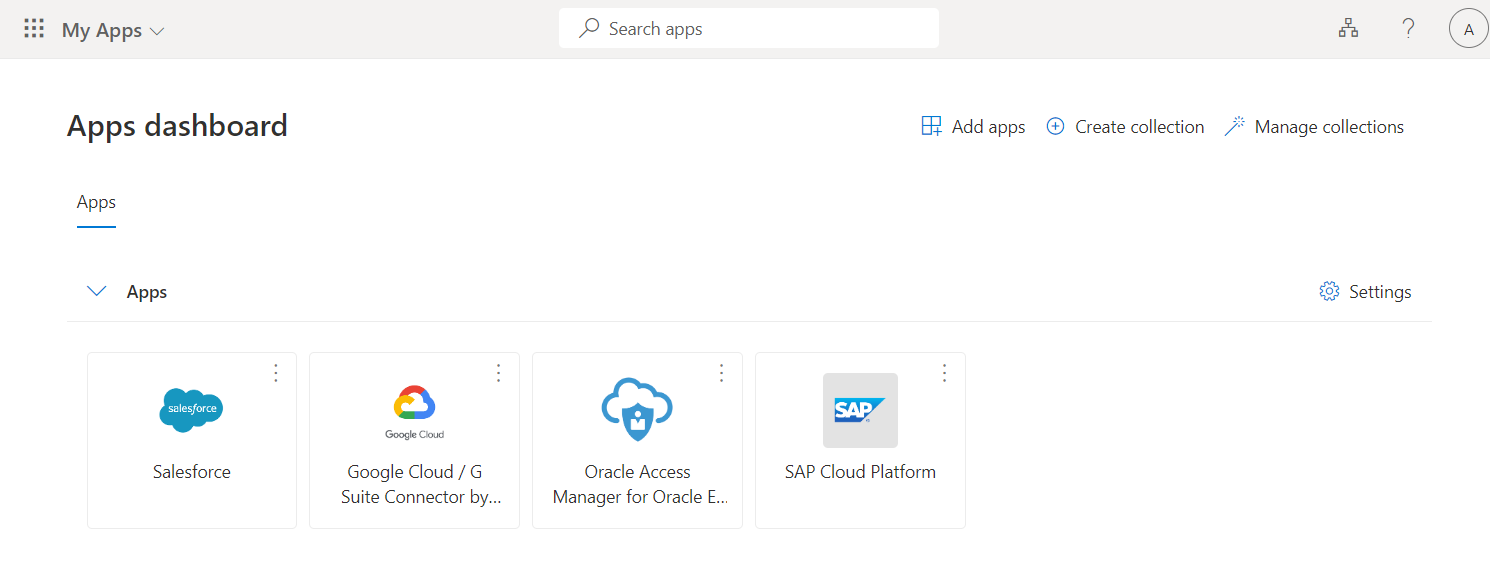 Screenshot che mostra il pannello di accesso App.