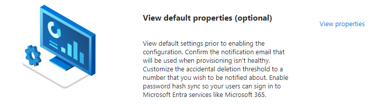 Screenshot dell'icona delle proprietà predefinite.