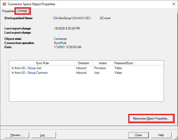 Screenshot di come visualizzare la derivazione.