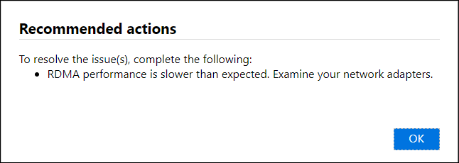 Verificare gli avvisi per i test non superati
