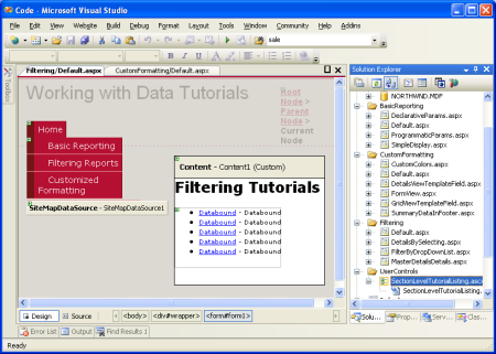 ユーザー コントロールがDefault.aspxに追加されました