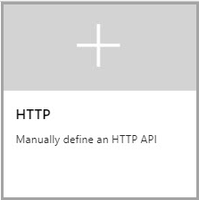 Azure portal の HTTP タイルを示すスクリーンショット。