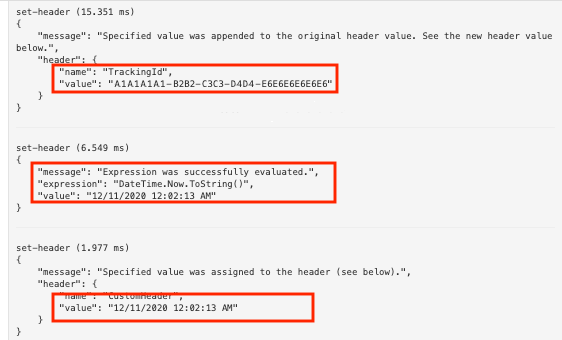 API Inspector トレース