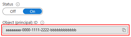 システム割り当て ID のオブジェクト ID を取得する