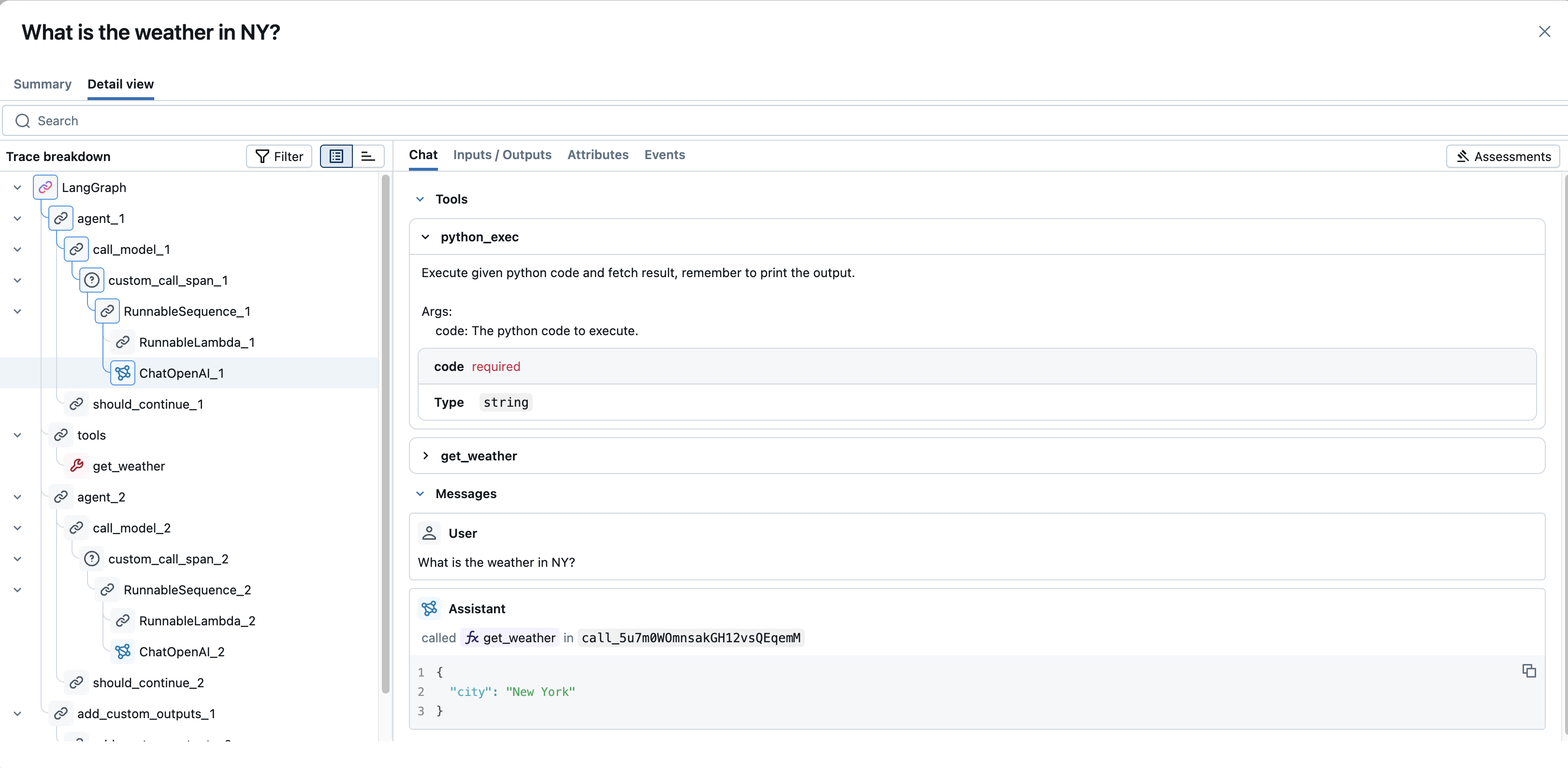 スパン詳細チャットタブ