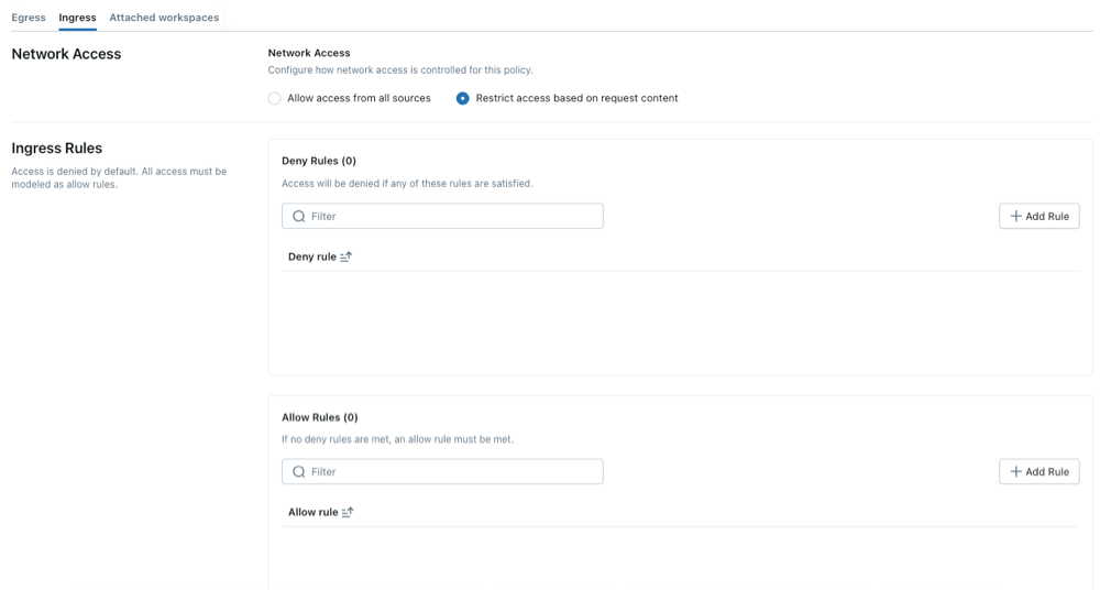 ネットワーク ポリシーの詳細。