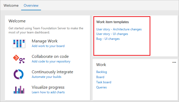 テンプレートへのリンクを含む Markdown ウィジェットのスクリーンショット。