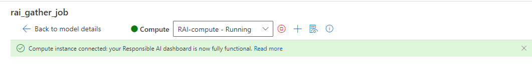 コンピューティング インスタンスに接続するダッシュボードを示すスクリーンショット。