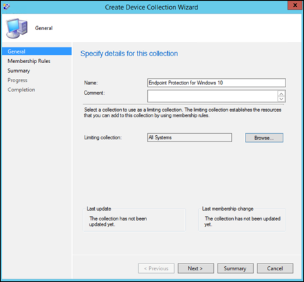 Microsoft Configuration Manager ウィザードのスクリーンショット3。