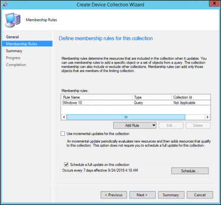 Microsoft Configuration Manager ウィザード8のスクリーンショット。